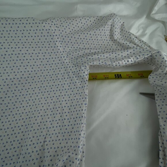 Tommy Hilfiger Mens Slim Fit Button-Up Dress Shirt With Blue Pink Micro Print M - Picture 8 of 10